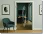 Preview: Folie für Glastür mit mehreren geschwungenen Wellenlinien als elegantes, modernes Design für dekorativen Sichtschutz an einer Ganzglastür.