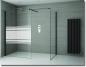 Preview: Moderne Duschfolie mit breiten und schmalen Streifen als eleganter Sichtschutz für eine hochwertige Glasdusche nach Maß.