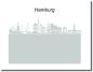 Preview: Freigestellte Sichtschutzfolie Skyline Hamburg City mit Hamburger Wahrzeichen als Motiv für Fenster, Glastüren und Glasflächen.