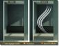Preview: Glasdekorfolie für Glastüren mit elegantem Schwunglinien-Motiv als hochwertige Folie für Glastür nach Maß.