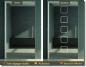 Preview: Folie für Glastür mit offenem Quadratmuster als moderne Milchglasfolie für Glastüren und dekorativer Glastür Sichtschutz im skandinavischen Stil.