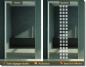 Preview: Glasdekorfolie für Glastüren mit vertikalen Blockstreifen als zeitlose Folie für Glastür nach Maß mit klarer Linienführung.