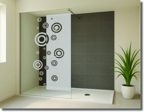 Glasdekorfolie Rechteck mit Kreise