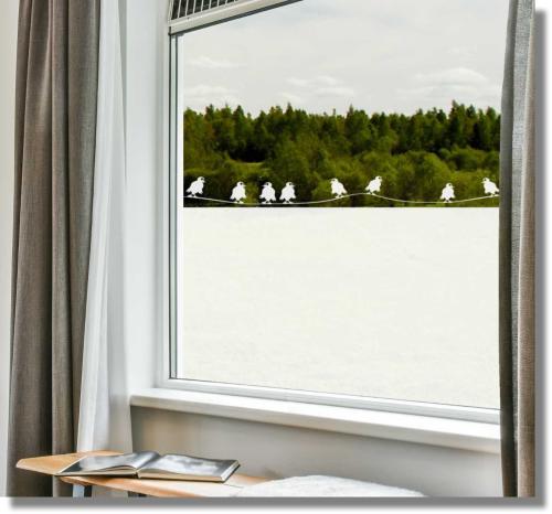 Sichtschutzfolie Fensterfolie singende Vögel