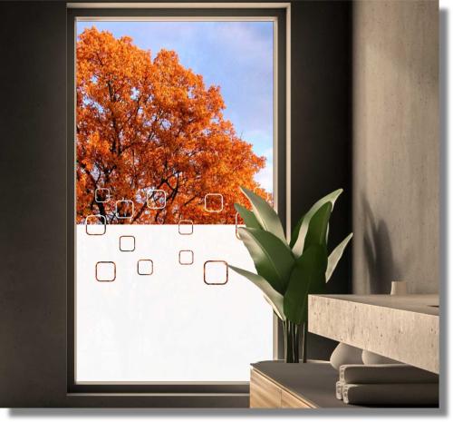 Sichtschutzfolie gemischte Quadrate für Fenster