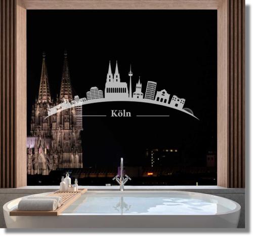 Fensterdekorfolie Köln Skyline 50667_50668_50669