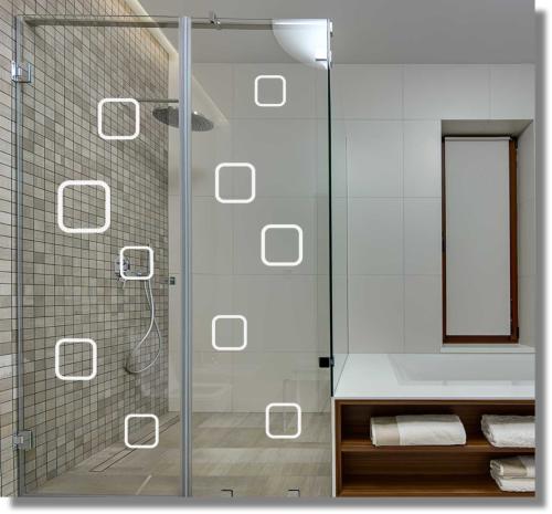 Glassticker verschiedene Quadrate Glastattoo