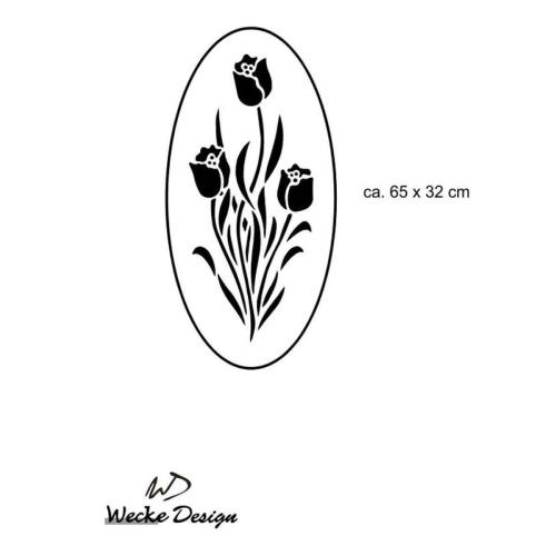 Glasaufkleber Tulpen im Kreis Glassticker verschiedene Farben