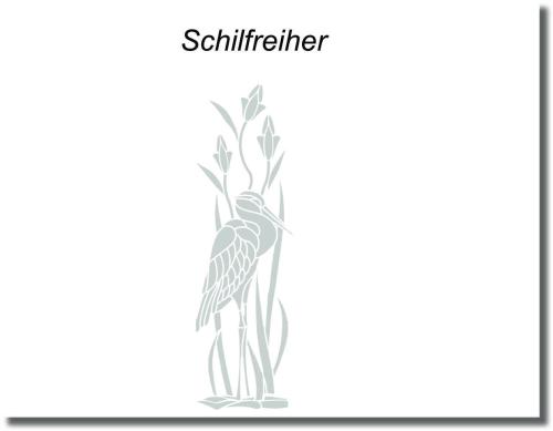 Dusch Sichtschutzfolie – Fischreiher im Schilf (nach Maß)