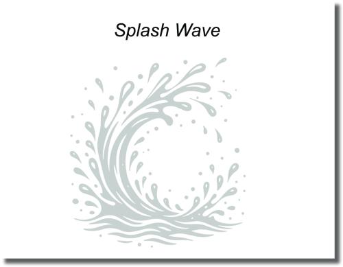 Preview: Duschdekorbilder Splasch wave schwungvoller Sichtschutz