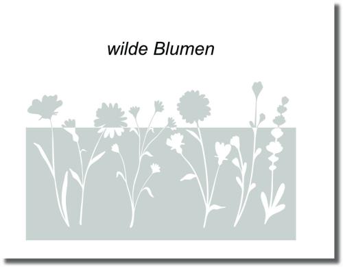 Preview: Fensterfolie wilde Blumen - Sichtschutzfolie