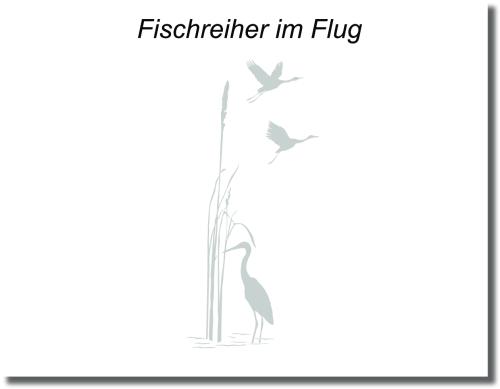 Preview: Duschdekorfolie Glasdekorfolie Sichtschutzfolie Dusche Reiherfamilie im Schilf