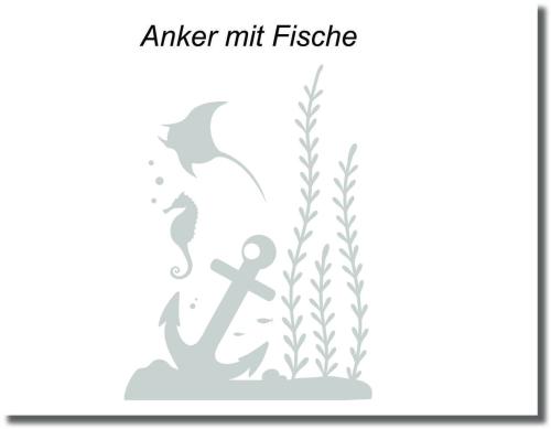 Preview: Duschdekorfolie Glasdekorfolie Anker Pflanze