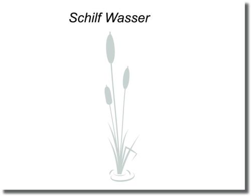 Preview: Elegante Duschfolie mit dem Motiv Schilf Wasser für Glasduschen und Duschtüren, ideal als stilvoller Sichtschutz nach Maß.