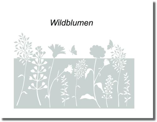 Preview: Milchglasfolie Wildblumen - Fensterfolie