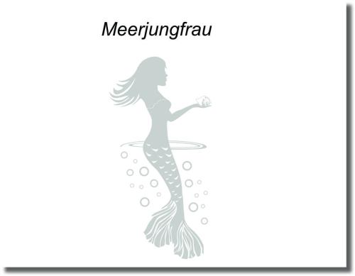 Preview: Duschdekorfolie Glasdekorfolie Sichtschutzfolie Dusche Meerjungfrau mit Muschel