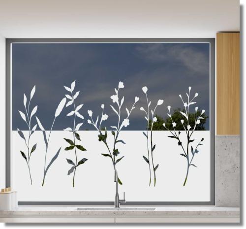 Fensterfolei Graßpflanzen
