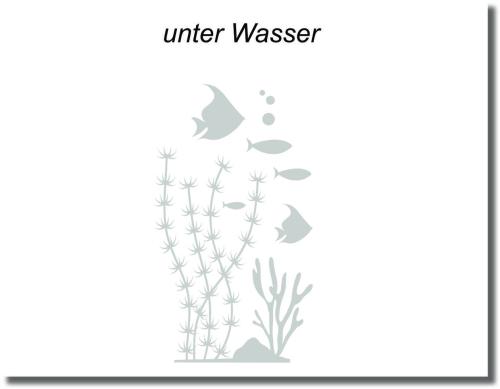 Preview: Duschdekorfolie Glasdekorfolie unter Wasser