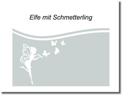 Preview: Fensterfolie Elfe mit Schmetterlinge - Milchglasfolie