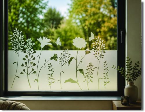 Fensterfolie Wildblumen