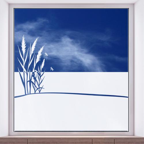 Fensterfolie Sichtschutz Milchglasfolie Dekorfolie Dekofolien Wildes Gras