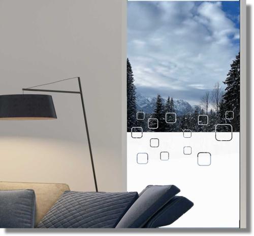 Sichtschutzfolie gemischte Quadrate für Fenster