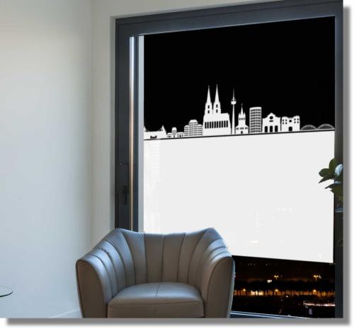 Sichtschutzfolie Skyline Köln Fensterfolie