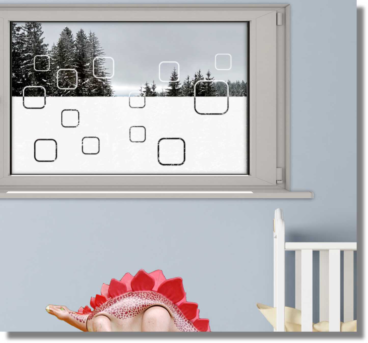 GRAZDesign Sichtschutzfolie Unisex Kinderzimmer, Punkte Mix Fensterfolie  Blickdicht, Milchglasfolie, 57cm hoch - 90x57cm / Punkte : :  Küche, Haushalt & Wohnen
