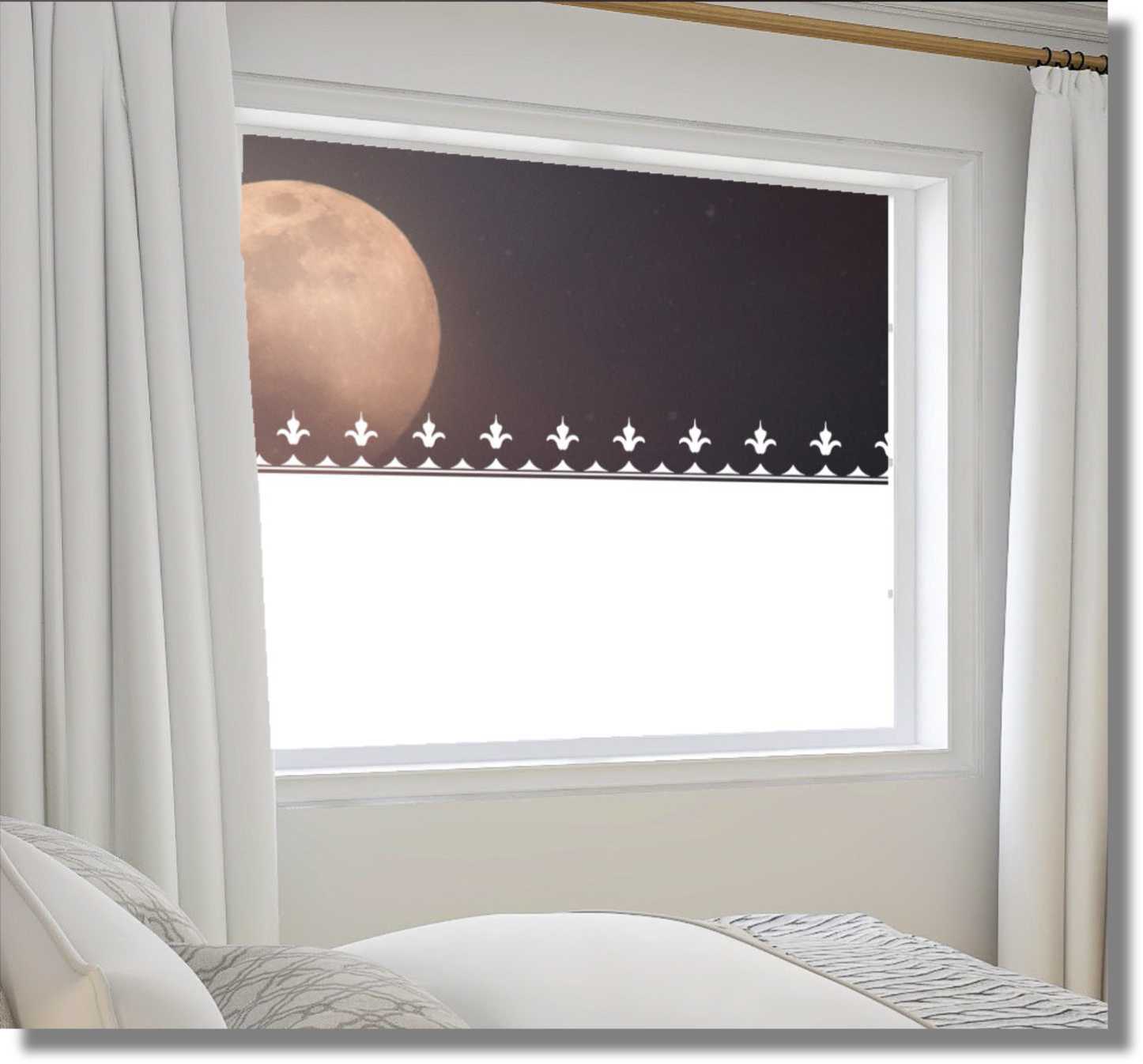 Fensterfolie Bordüre Krone - Sichtschutzfolie