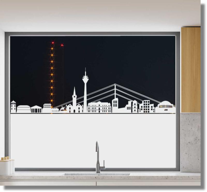 Sichtschutzfolie Skyline Düsseldorf City Fensterfolie Sichtschutzfolie Skyline Düsseldorf City Fensterfolie