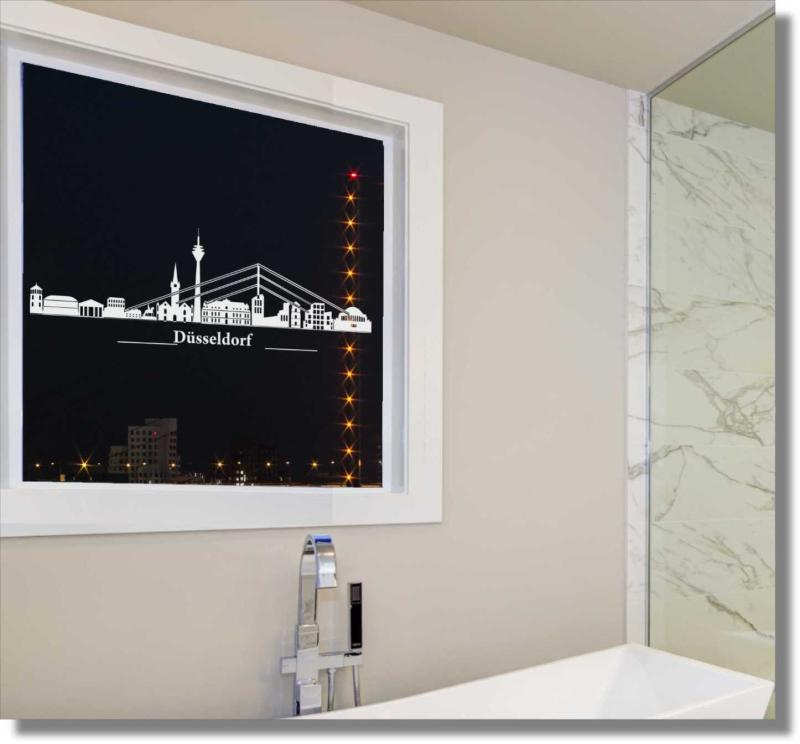 Fensterdekorfolie Düsseldorf Skyline