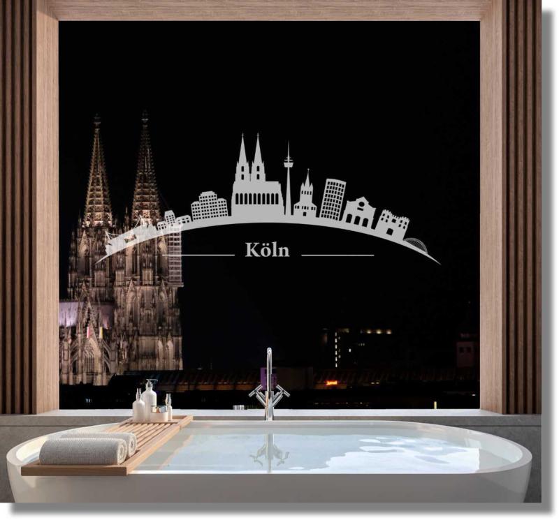 Fensterdekorfolie Köln Skyline 50667_50668_50669