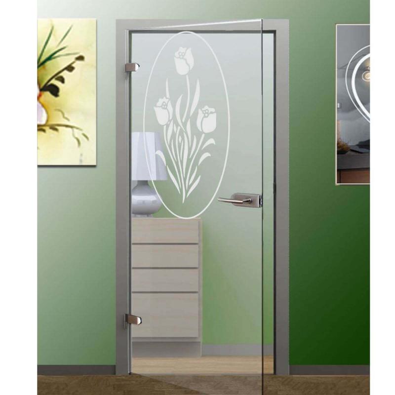 Glasaufkleber Tulpen im Kreis Glassticker Glasaufkleber Tulpen im Kreis Glassticker