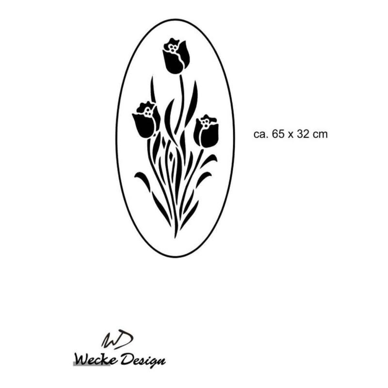 Glasaufkleber Tulpen im Kreis Glassticker verschiedene Farben Glasaufkleber Tulpen im Kreis Glassticker verschiedene Farben