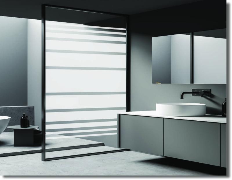 glasdekorfolie Kontraststreifen