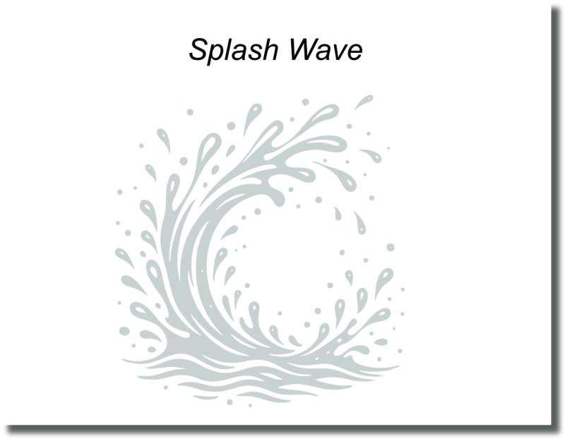 Duschdekorbilder Splasch wave schwungvoller Sichtschutz