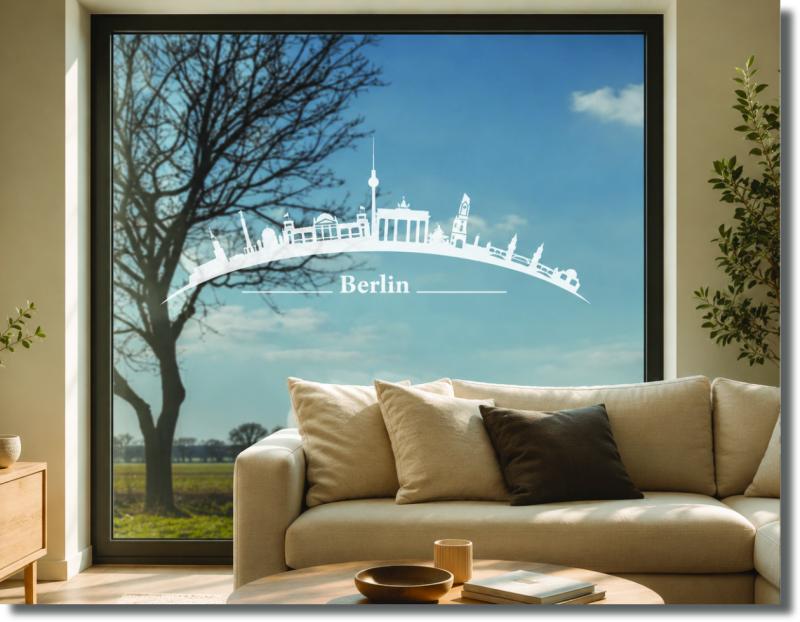 Fenstertattoo Fensterdekorfolie Berlin Skyline