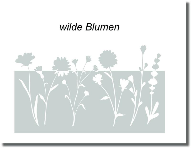 Fensterfolie wilde Blumen - Sichtschutzfolie