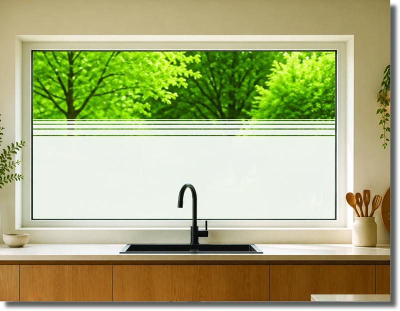 Sichtschutzfolie Linie - Fensterfolie
