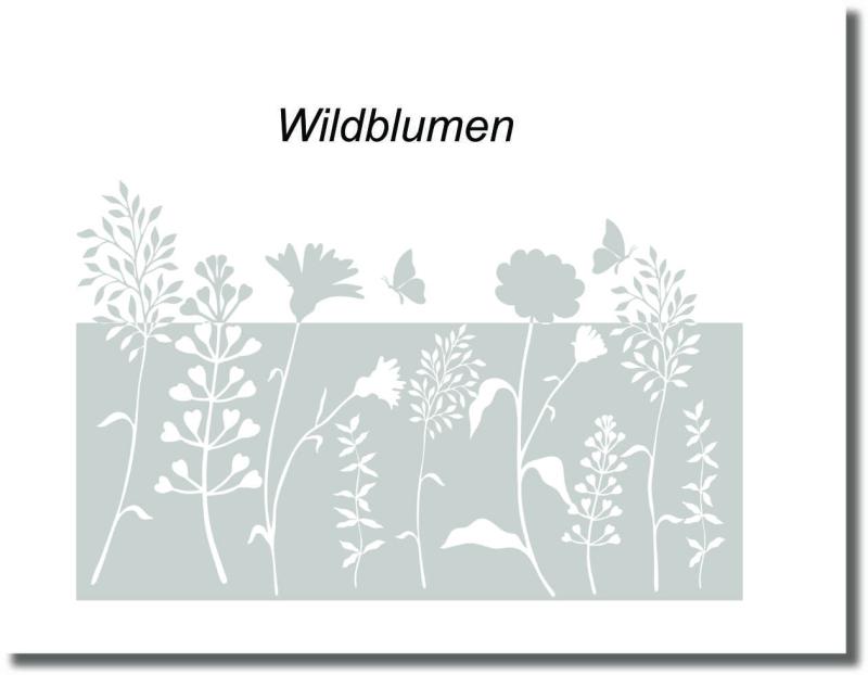 Milchglasfolie Wildblumen - Fensterfolie