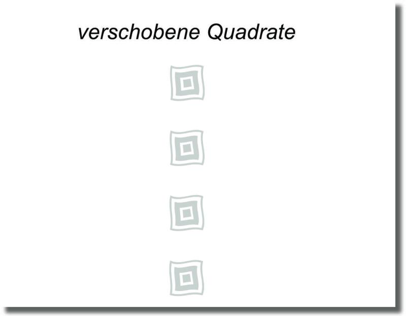Klebefolie für Glastür mit geometrischen Quadraten in lockerer Anordnung als moderner Glastür Sichtschutz für Flur oder Wohnbereich.