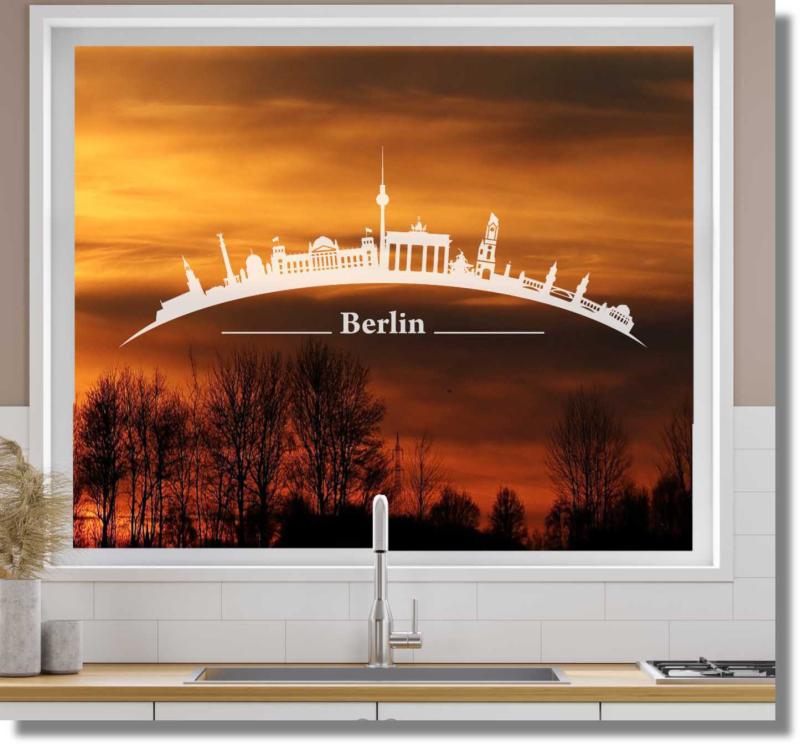 Fenstertattoo Fensterdekorfolie Berlin Skyline Fenstertattoo Fensterdekorfolie Berlin Skyline
