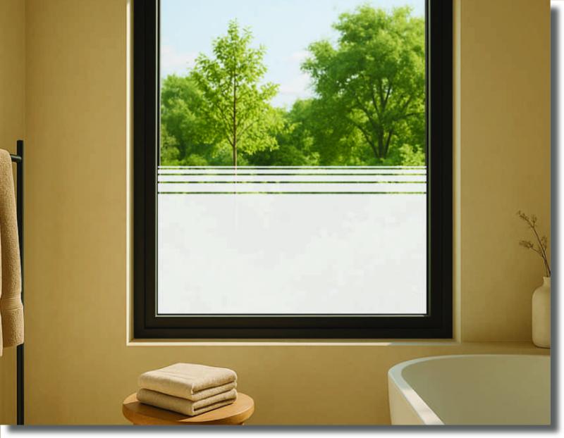 Sichtschutzfolie Linie - Fensterfolie