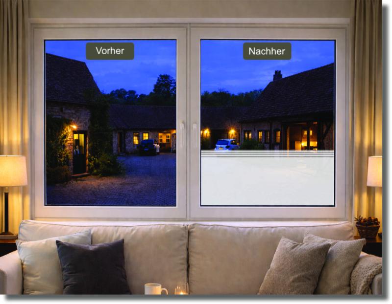 Sichtschutzfolie Linie - Fensterfolie