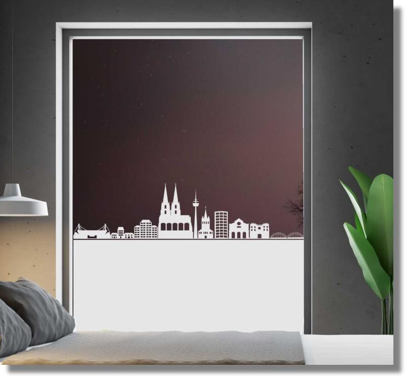 Sichtschutzdekorfolie Fensterfolie Skyline Köln City