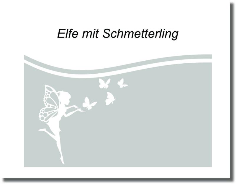 Fensterfolie Elfe mit Schmetterlinge - Milchglasfolie