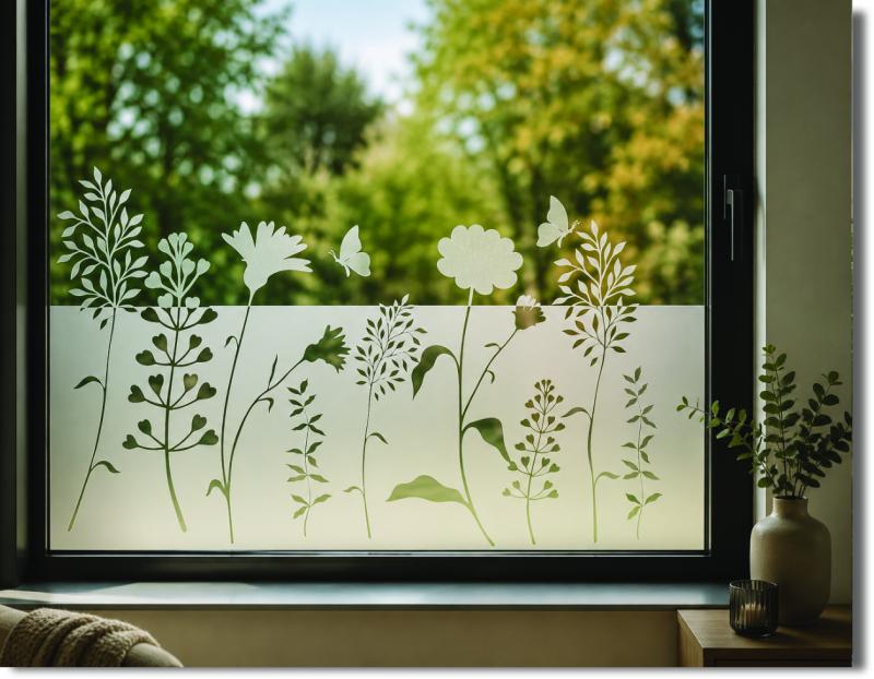 Fensterfolie Wildblumen