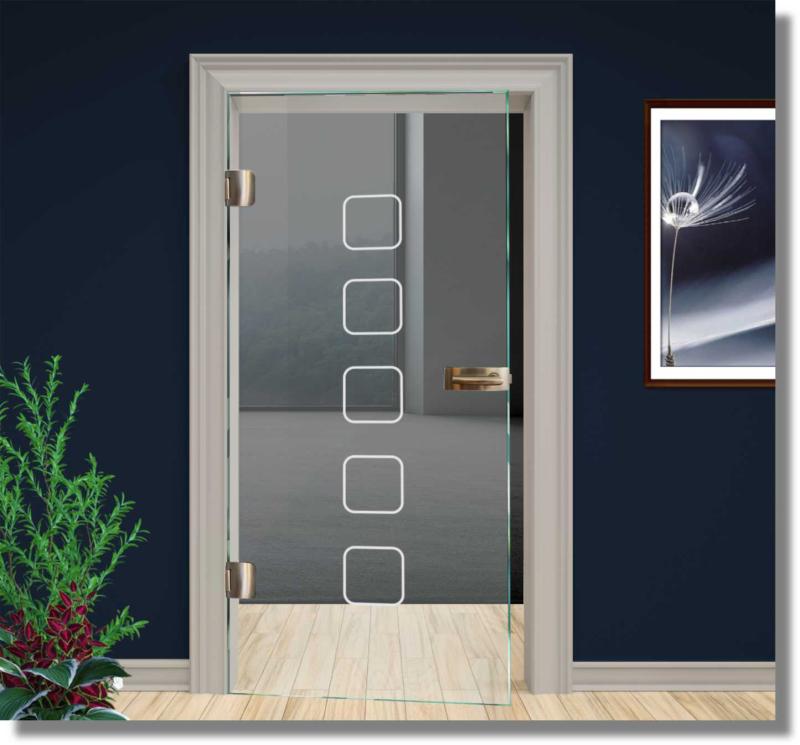 Glastürfolie offene Quadrate Glassticker Glastürfolie offene Quadrate Glassticker