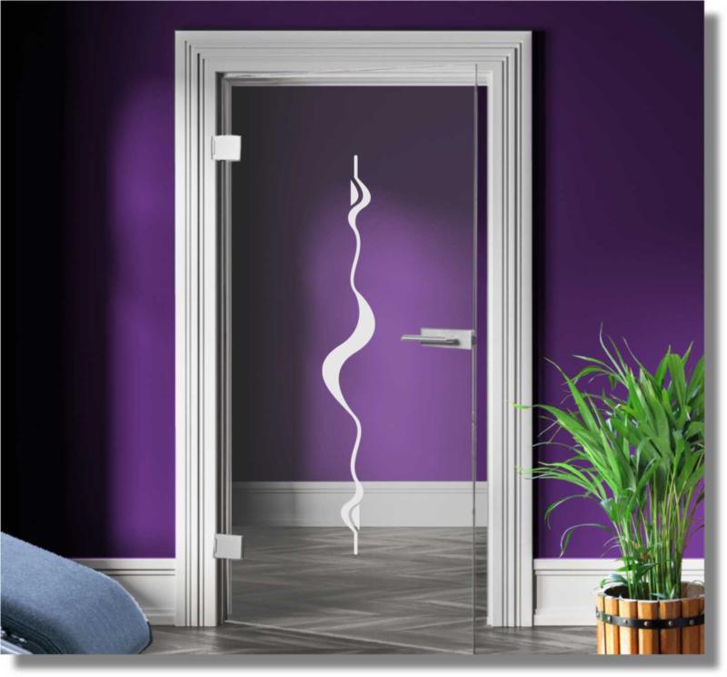 Glassticker senkrechte Wellenform Glastürfolie Glassticker senkrechte Wellenform Glastürfolie