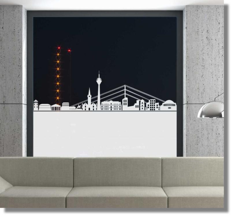 Sichtschutzfolie Skyline Düsseldorf City Fensterfolie Sichtschutzfolie Skyline Düsseldorf City Fensterfolie